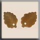 12203 Glass Treasures-Medium Leaf..10/7mm Matte Topaz (Qty. 2) THUMBNAIL
